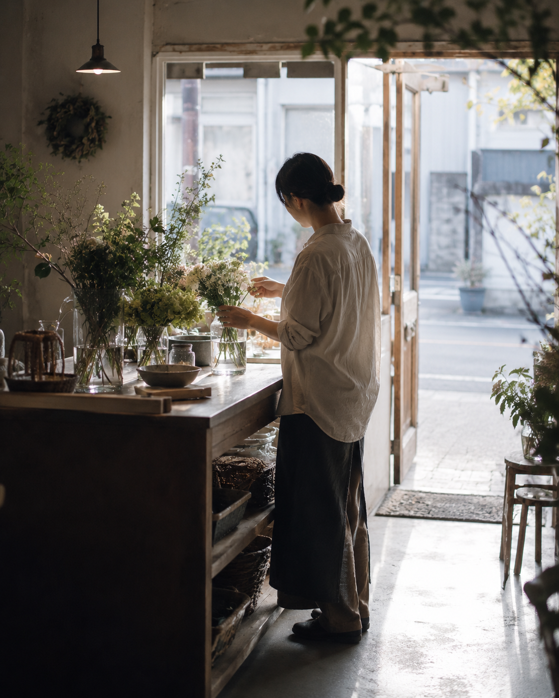 自分の仕事に向き合う小さな店の店主